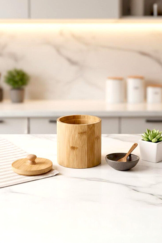 Kitchen Life Bocal Pisa en Bambou 10 × 12 cm