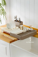 Açılır Kapanır Sürgülü Bulaşık Kurutma Sepeti - Sürgülü Bulaşıklık JHome