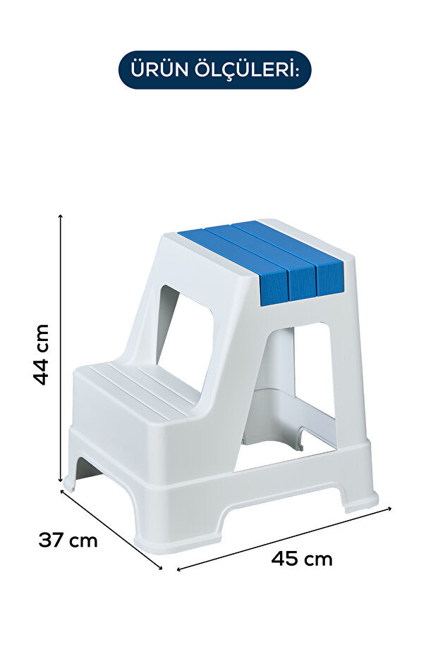 Tabouret Marchepied en Plastique Antidérapant à 2 Marches – Usage Domestique