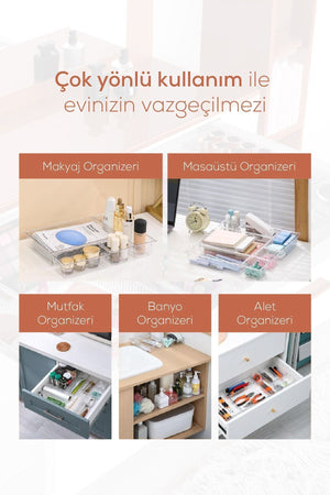 13'lü Dolap Içi Çekmece Düzenleyici - Mutfak Çekmece Içi Kaşıklık Organizer JHome
