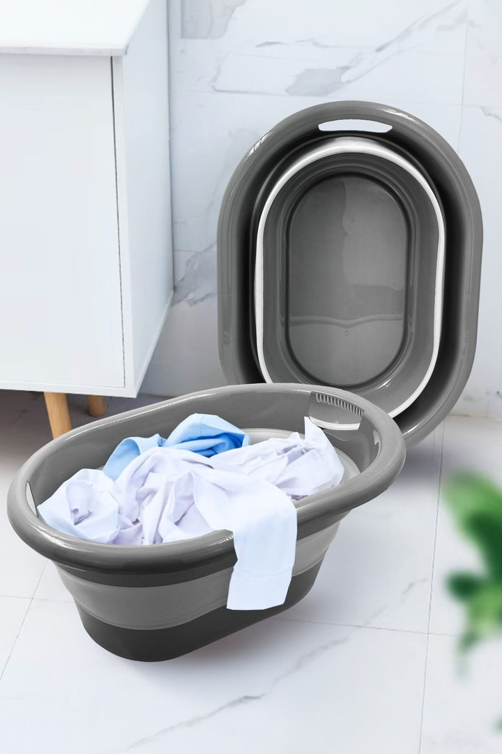 Panier à Linge Pliable Accordéon 18 L Multifonction