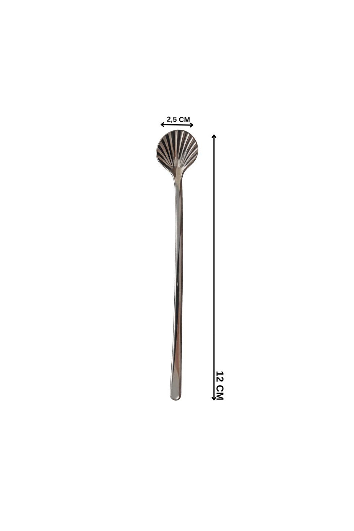 Lot de 6 Cuillères à Café Coquillage en Acier Inoxydable