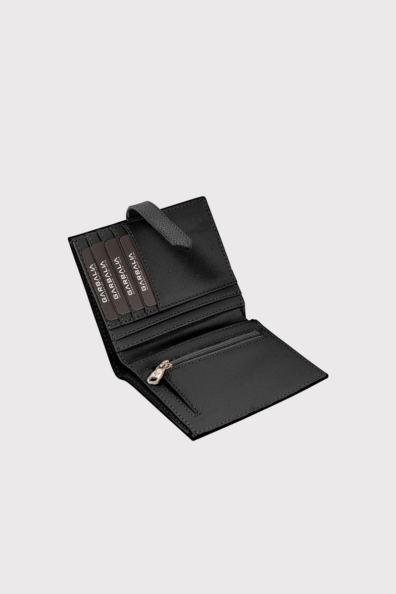 Porte-cartes femme zippé avec porte-monnaie et fermeture à sangle – Helsinki