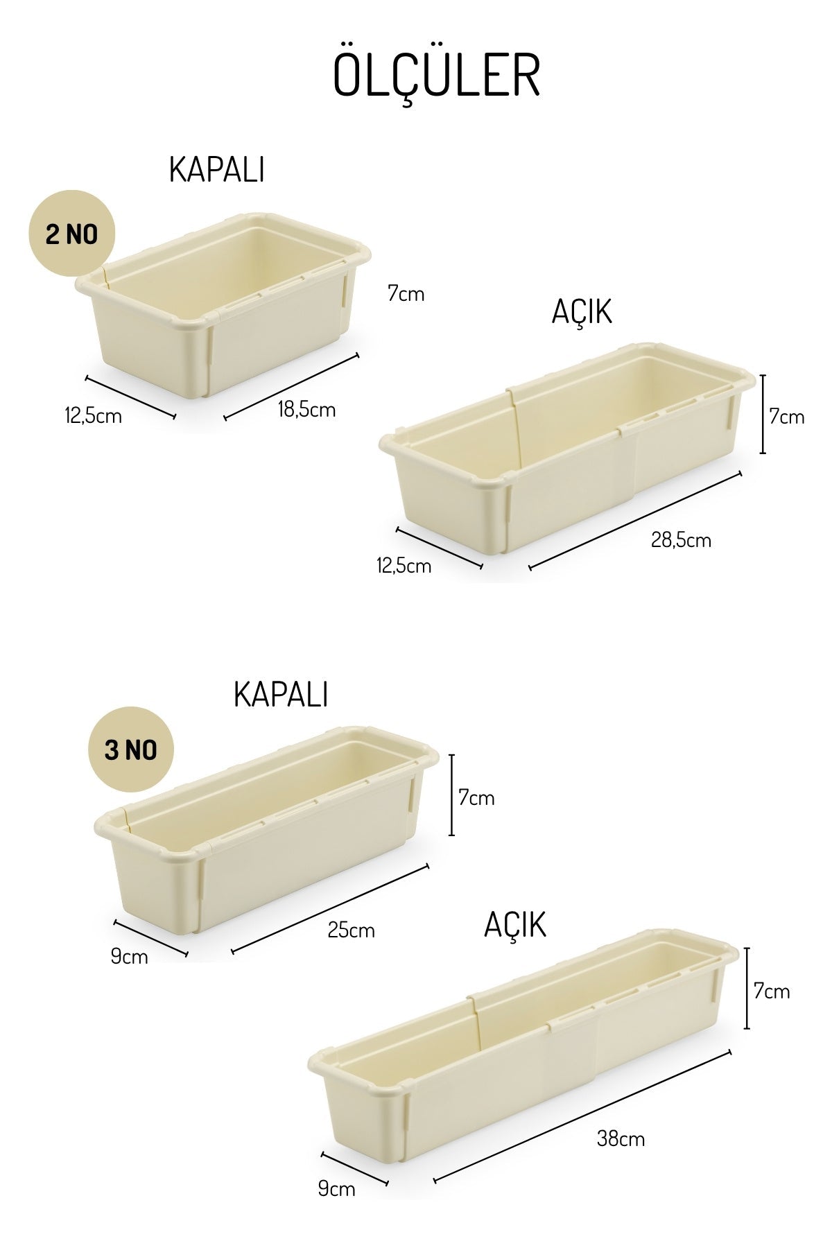 Minimax 5 Parça Ayarlanabilir Kayar Kızaklı Çekmece İçi Düzenleyici, Çamaşır Çorap Düzenleyici JHome