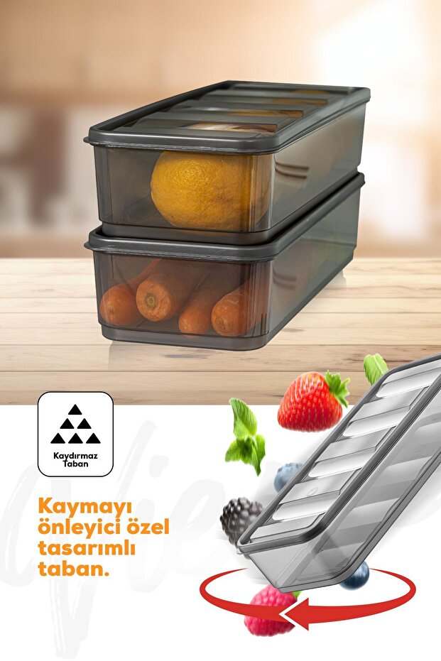 Set de 2 Organisateurs de Réfrigérateur 1,65 L
