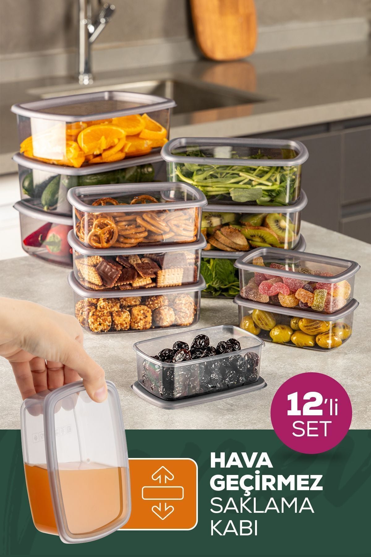 Set de Boîtes de Conservation Hermétiques en Plastique – Sans BPA