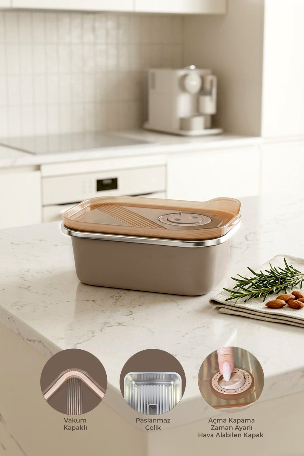 Boîte de Conservation Sous Vide en Inox 304 – 300 ml | Contenant Alimentaire avec Couvercle