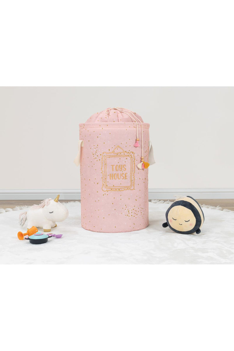 Panier Rond pour Bébé avec Couvercle à Cordon - 31x46 cm