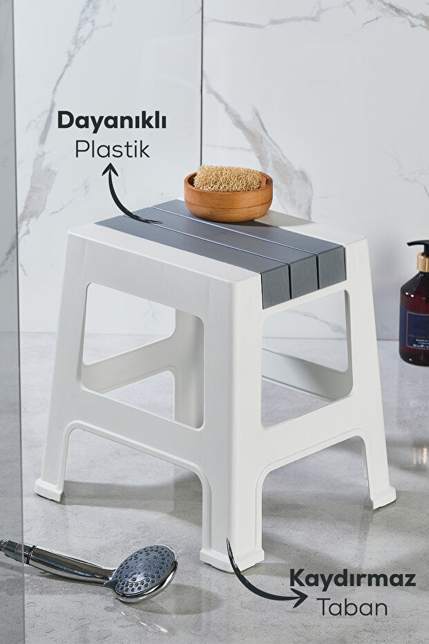 Petit Tabouret en Plastique Antidérapant – Tabouret Multifonction Compact