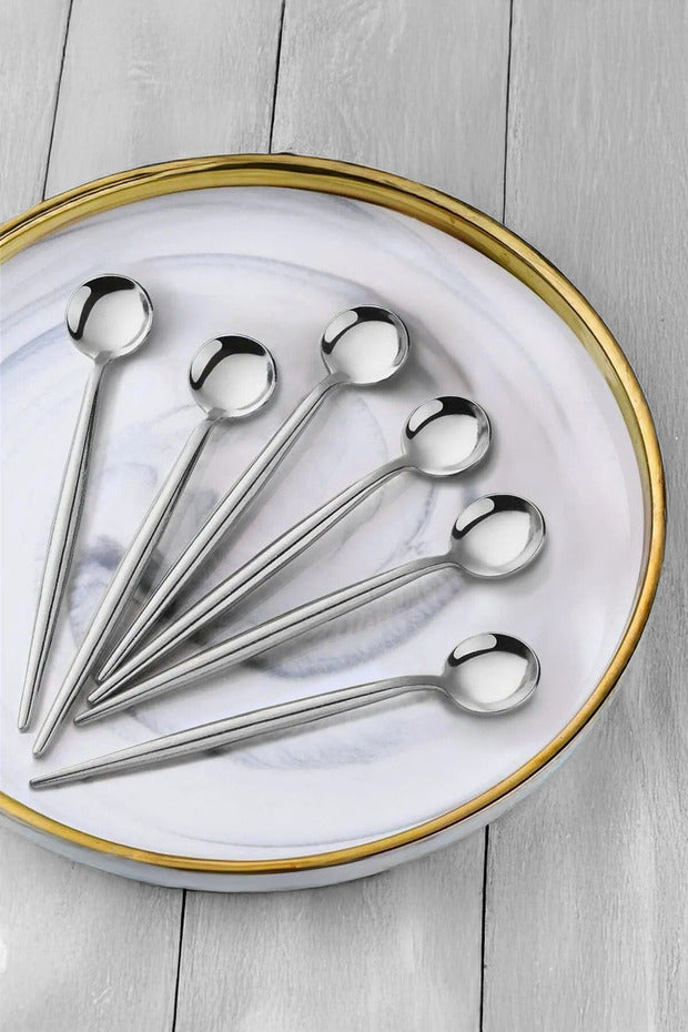 Lot de 6 Cuillères à Thé Luxe Dorées