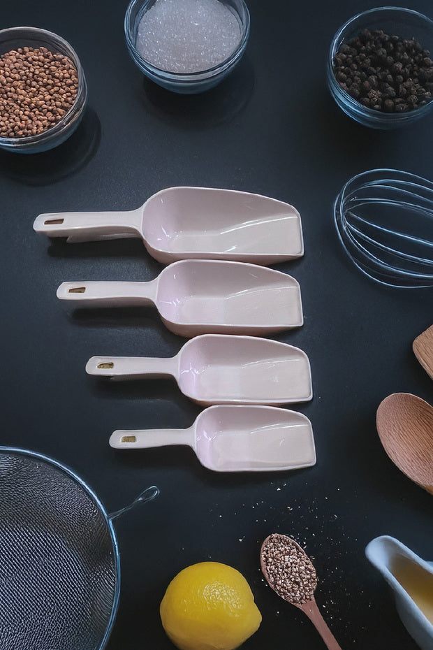 Lot de 4 Pelles Doseuses en Plastique pour Aliments