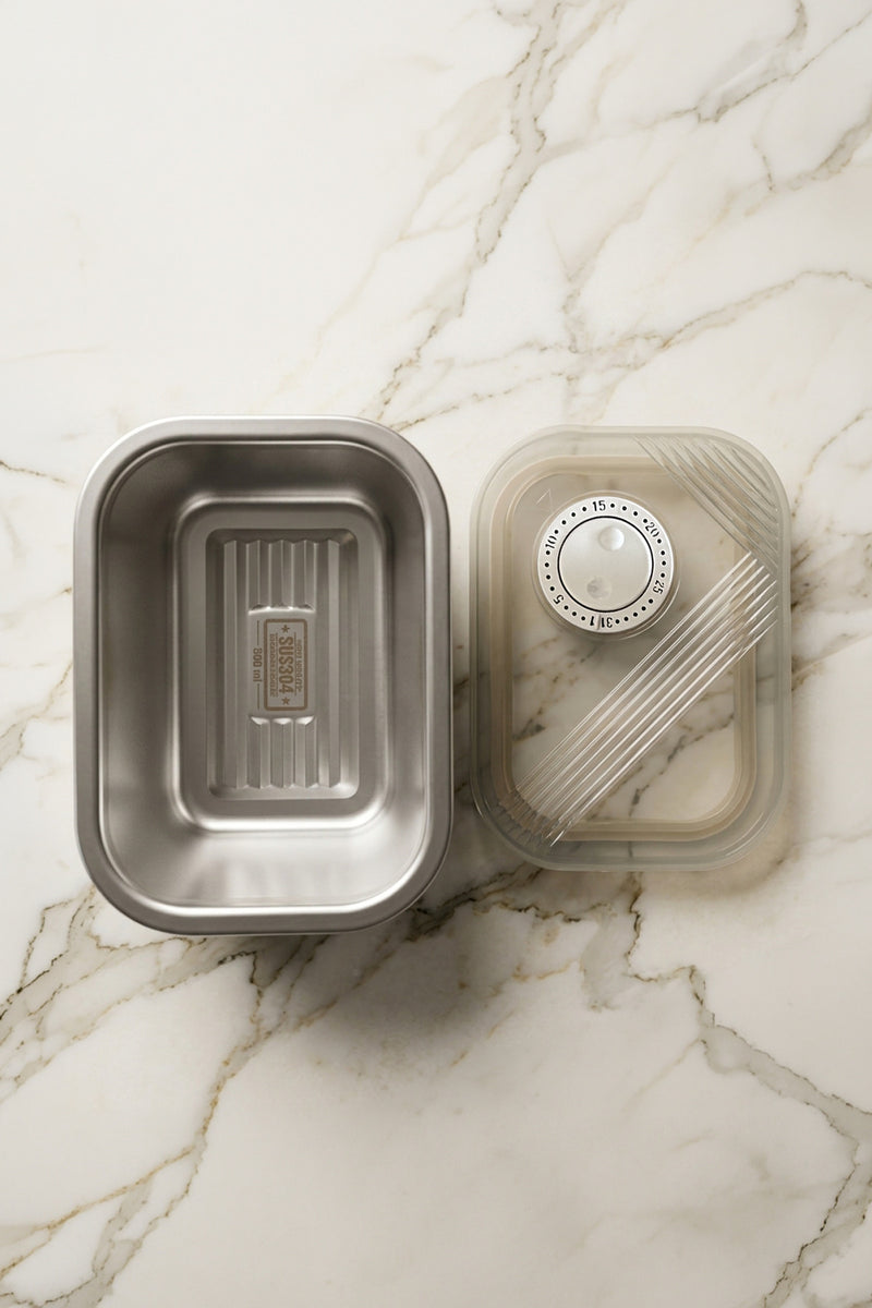 Boîte de Conservation Sous Vide en Inox 304 – 500 ml | Contenant Alimentaire avec Couvercle