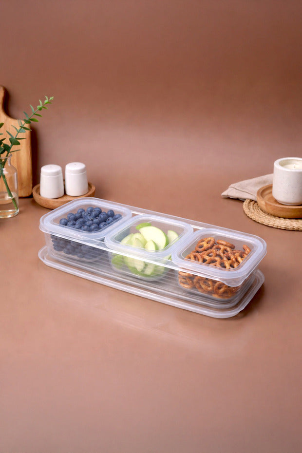 Boîte de Conservation Compartimentée avec Couvercle pour Petit-Déjeuner