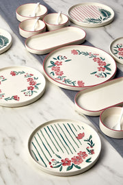 Service petit-déjeuner empilable 6 personnes 21 pièces – Design Sakura avec coupelles et cuillères