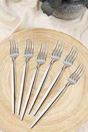 Paris 6'lı Paslanmaz Çelik Yemek Çatalı - 18/10 Stainless Steel - Justyol