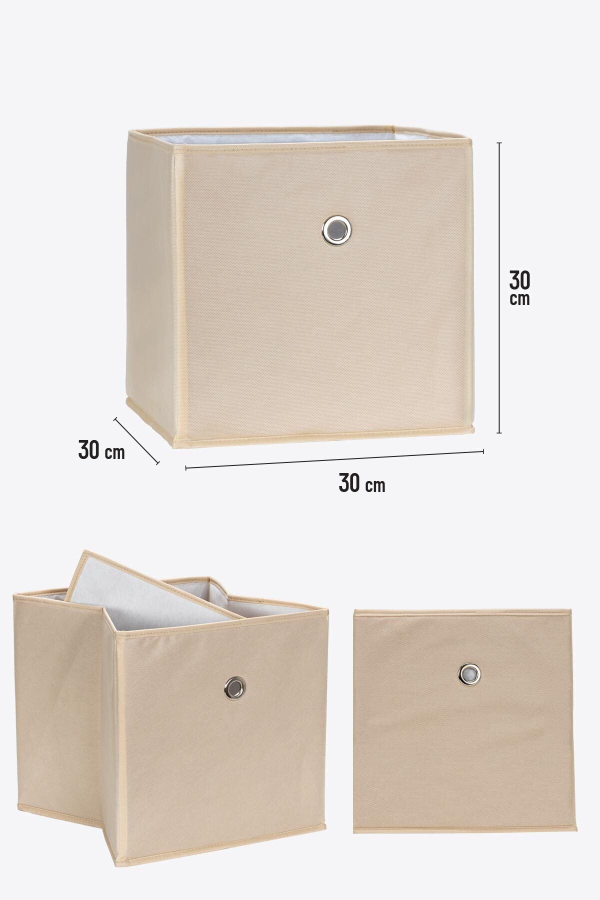 Lot de 3 boîtes de rangement en tissu pour placard
