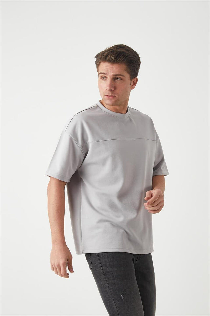 T-Shirt Homme Oversize à Empiècements Modernes