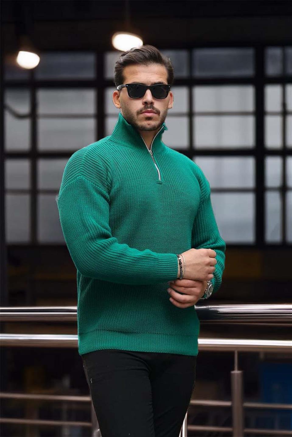 Pull Homme Nolan Maille Selanik Demi-Zip Oversize