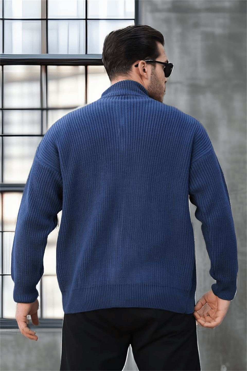 Gilet homme oversize zippé en maille Selanik