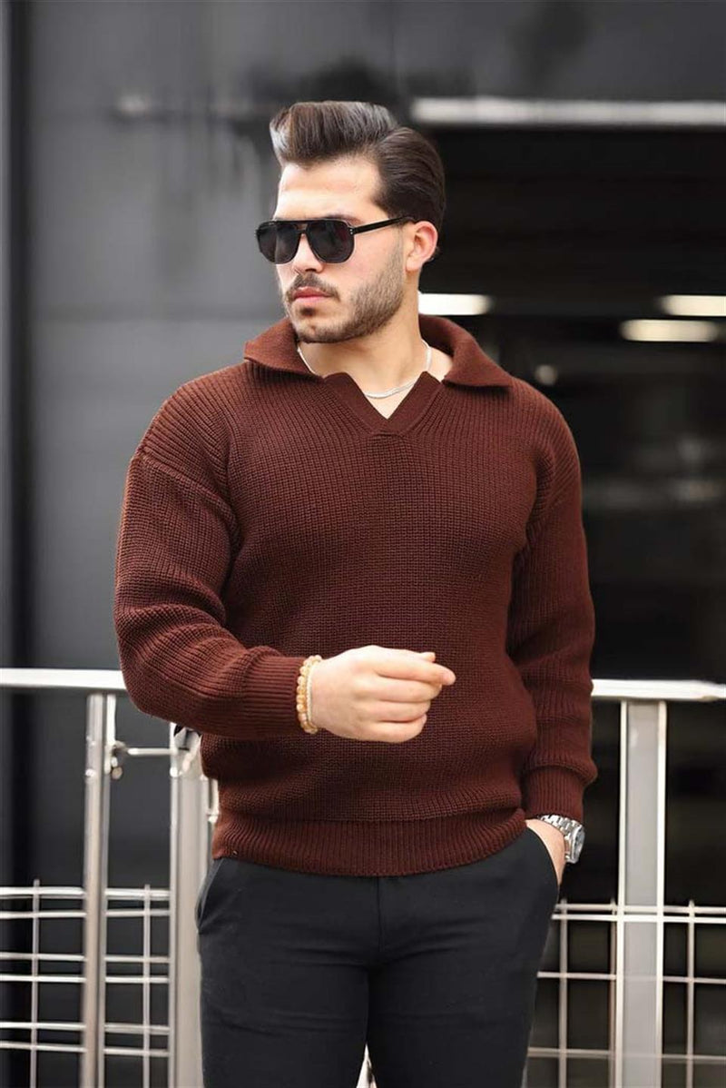 Pull Homme Joris Polo en Maille Selanik Oversize