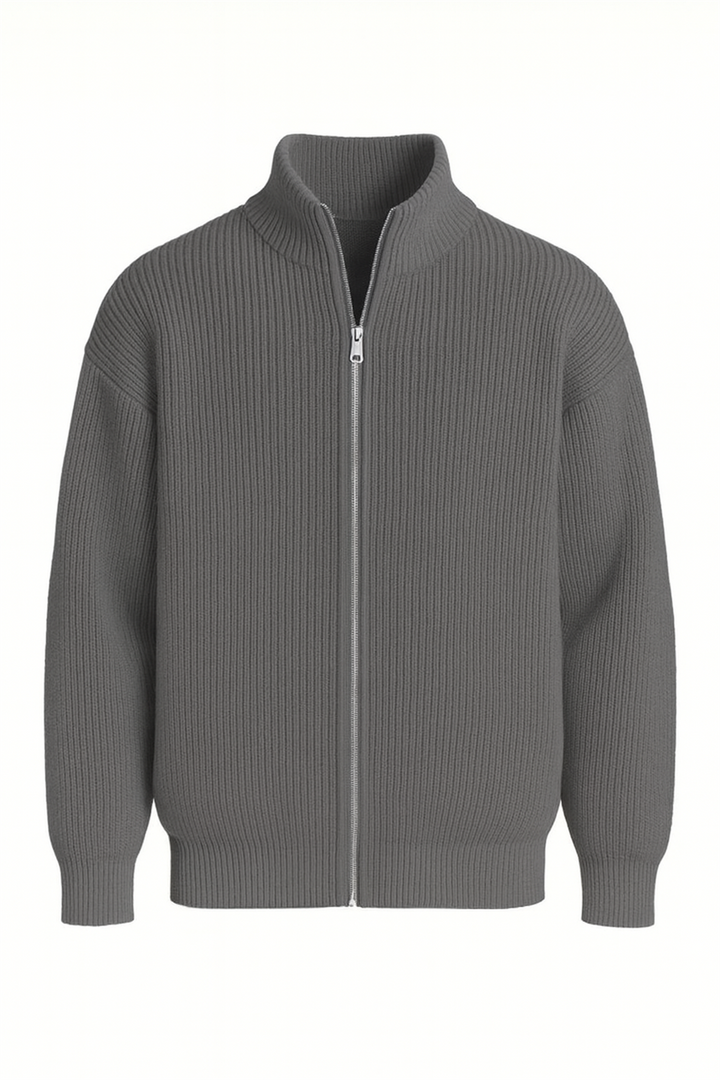 Gilet homme oversize zippé en maille Selanik