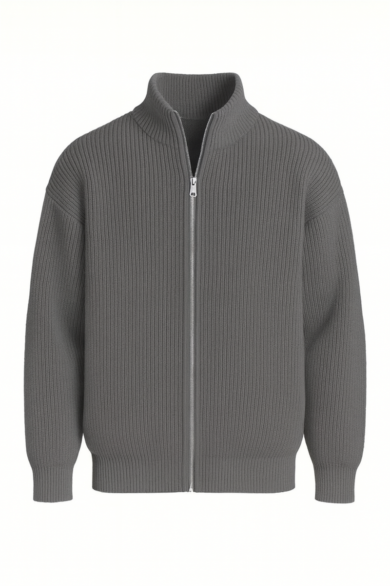 Gilet homme oversize zippé en maille Selanik