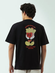 T-shirt Homme avec Design "Le Visage Français" – Logo "La Situation en French Fries" et Slogan Motivant - TSH25SPRO20228TM1