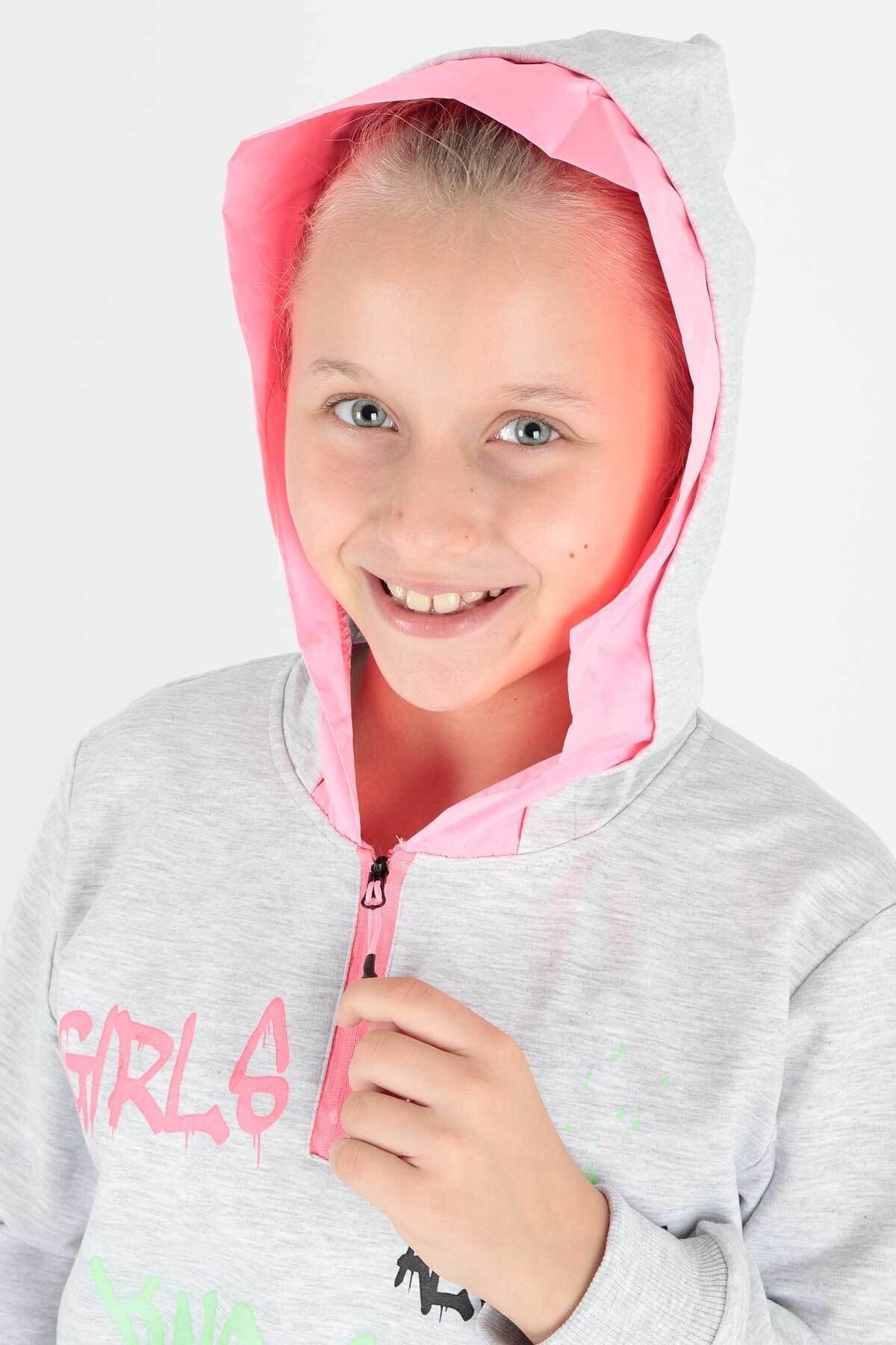 <tc>Sweat à capuche avec imprimé Always pour fille Ahenk Kids AK722407</tc>