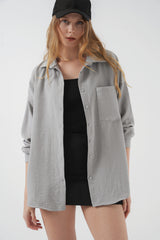 <tc>Chemise en lin oversize à une poche 20153.</tc>