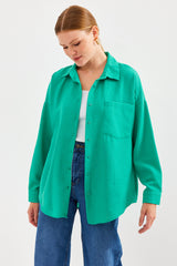 <tc>Chemise en lin oversize à une poche 20153.</tc>