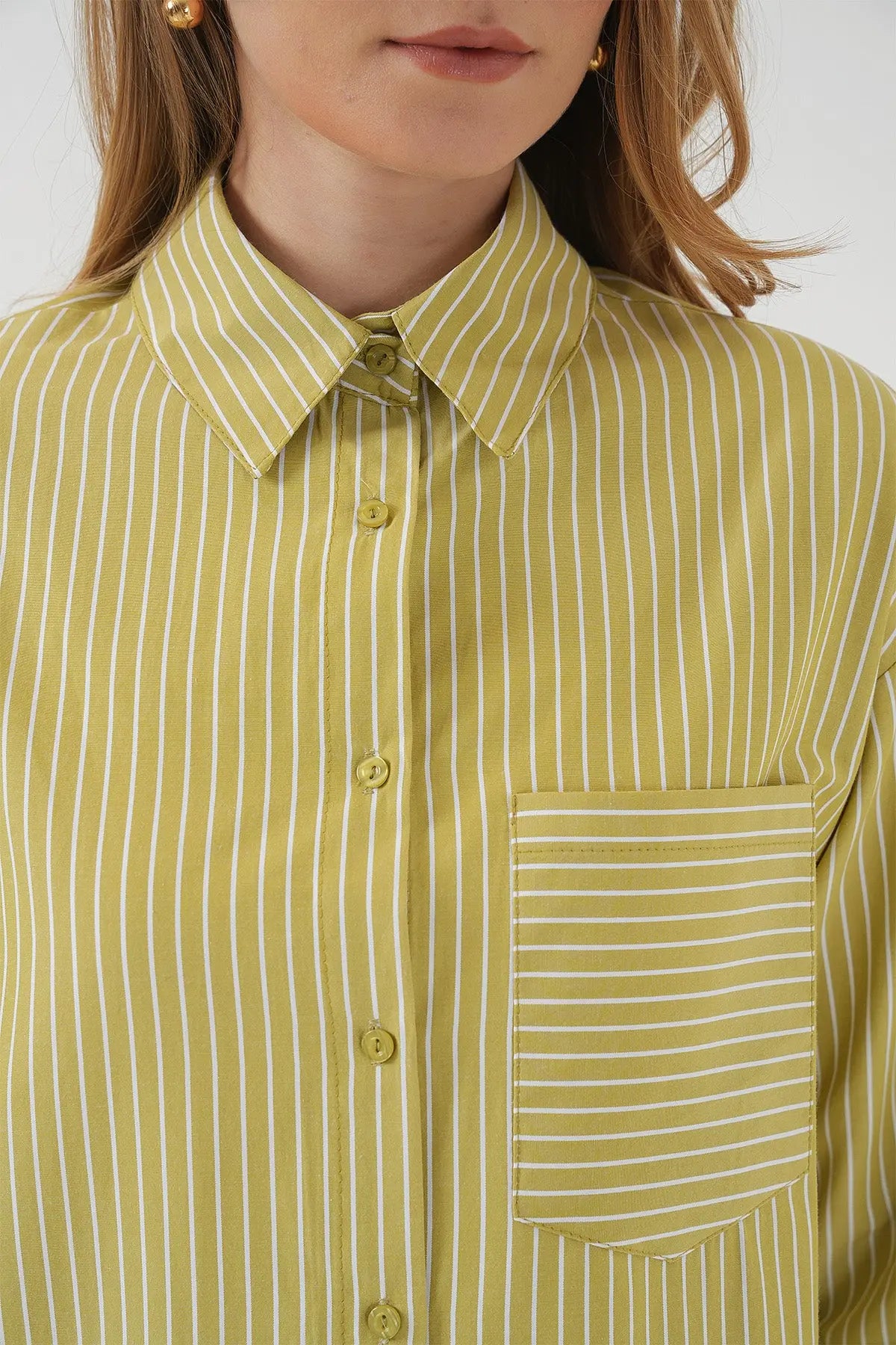 20205 çizgili oversize gömlek - Justyol