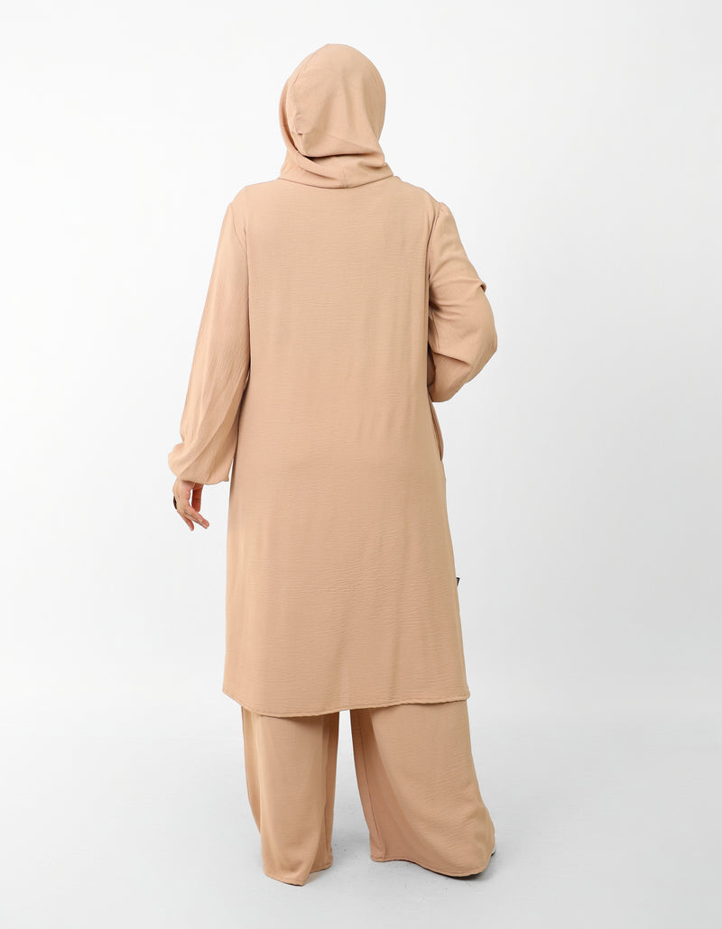 Ensemble Houria 2 Pièces – Tunique à Capuche & Pantalon Large