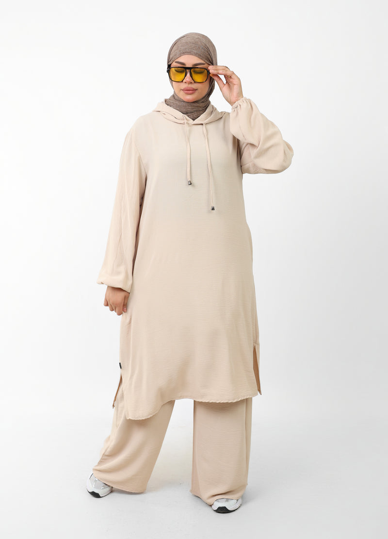 Ensemble Houria 2 Pièces – Tunique à Capuche & Pantalon Large