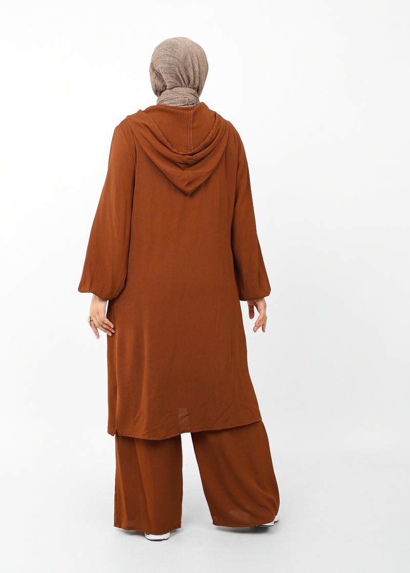 Ensemble Houria 2 Pièces – Tunique à Capuche & Pantalon Large