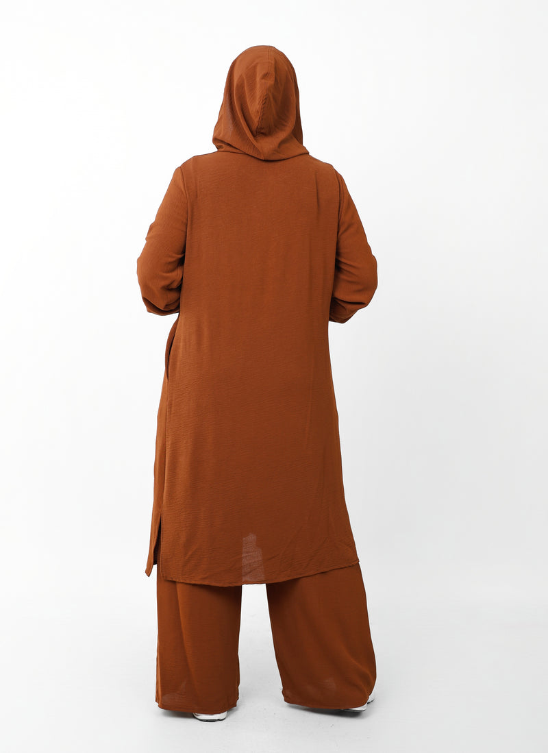 Ensemble Houria 2 Pièces – Tunique à Capuche & Pantalon Large