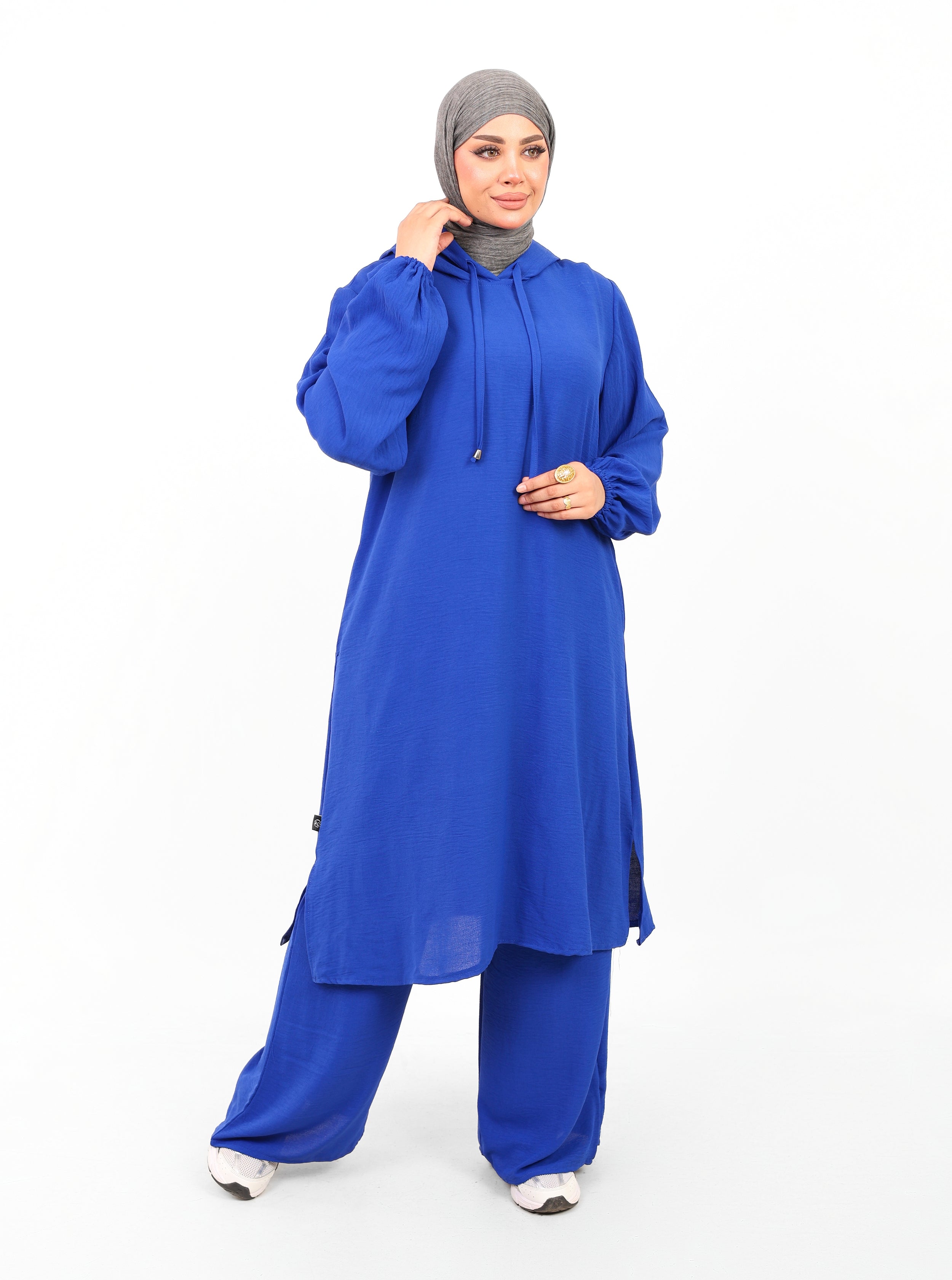 Ensemble Houria 2 Pièces – Tunique à Capuche & Pantalon Large