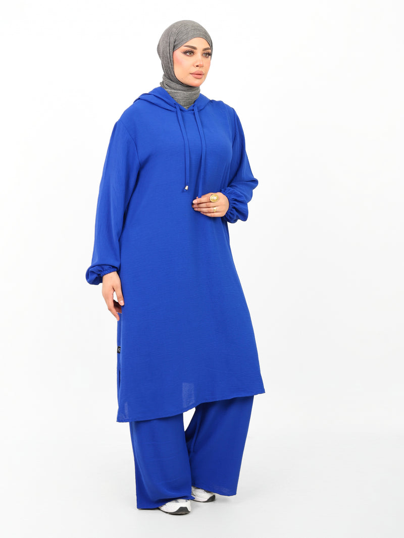 Ensemble Houria 2 Pièces – Tunique à Capuche & Pantalon Large