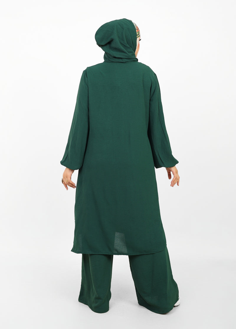 Ensemble Houria 2 Pièces – Tunique à Capuche & Pantalon Large