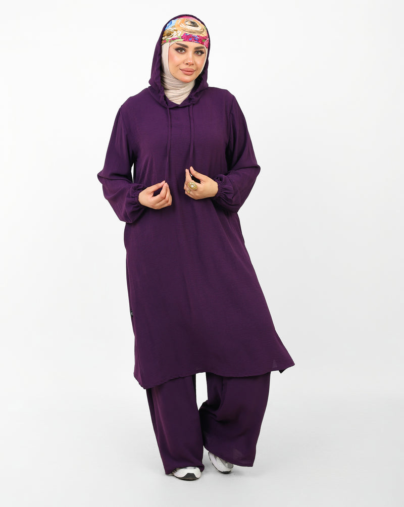 Ensemble Houria 2 Pièces – Tunique à Capuche & Pantalon Large