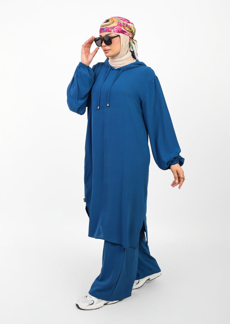 Ensemble Houria 2 Pièces – Tunique à Capuche & Pantalon Large
