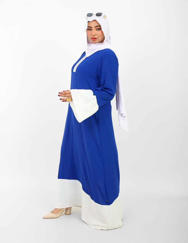 Robe Folla Longue – Tissu Turc CY Bicolore