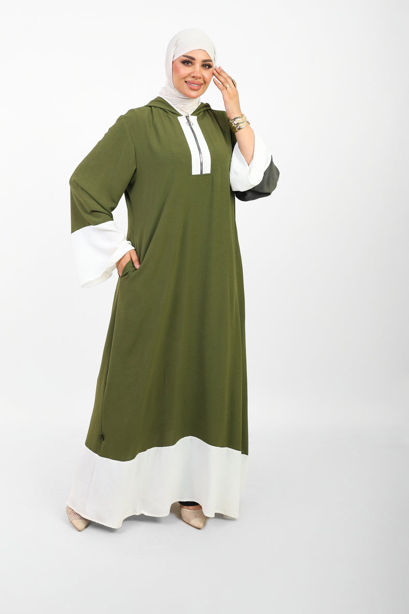 Robe Folla Longue – Tissu Turc CY Bicolore