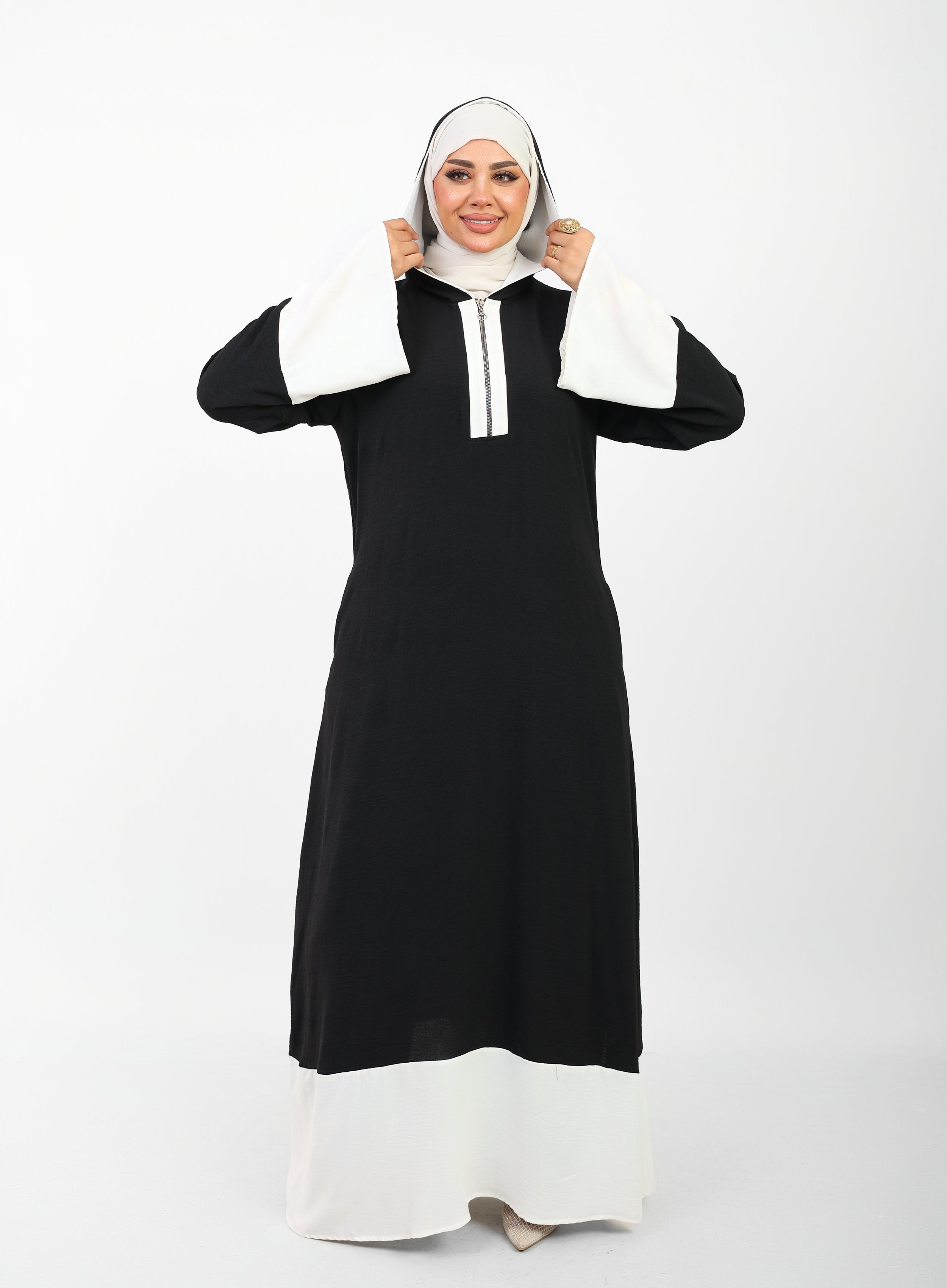 Robe Folla Longue – Tissu Turc CY Bicolore
