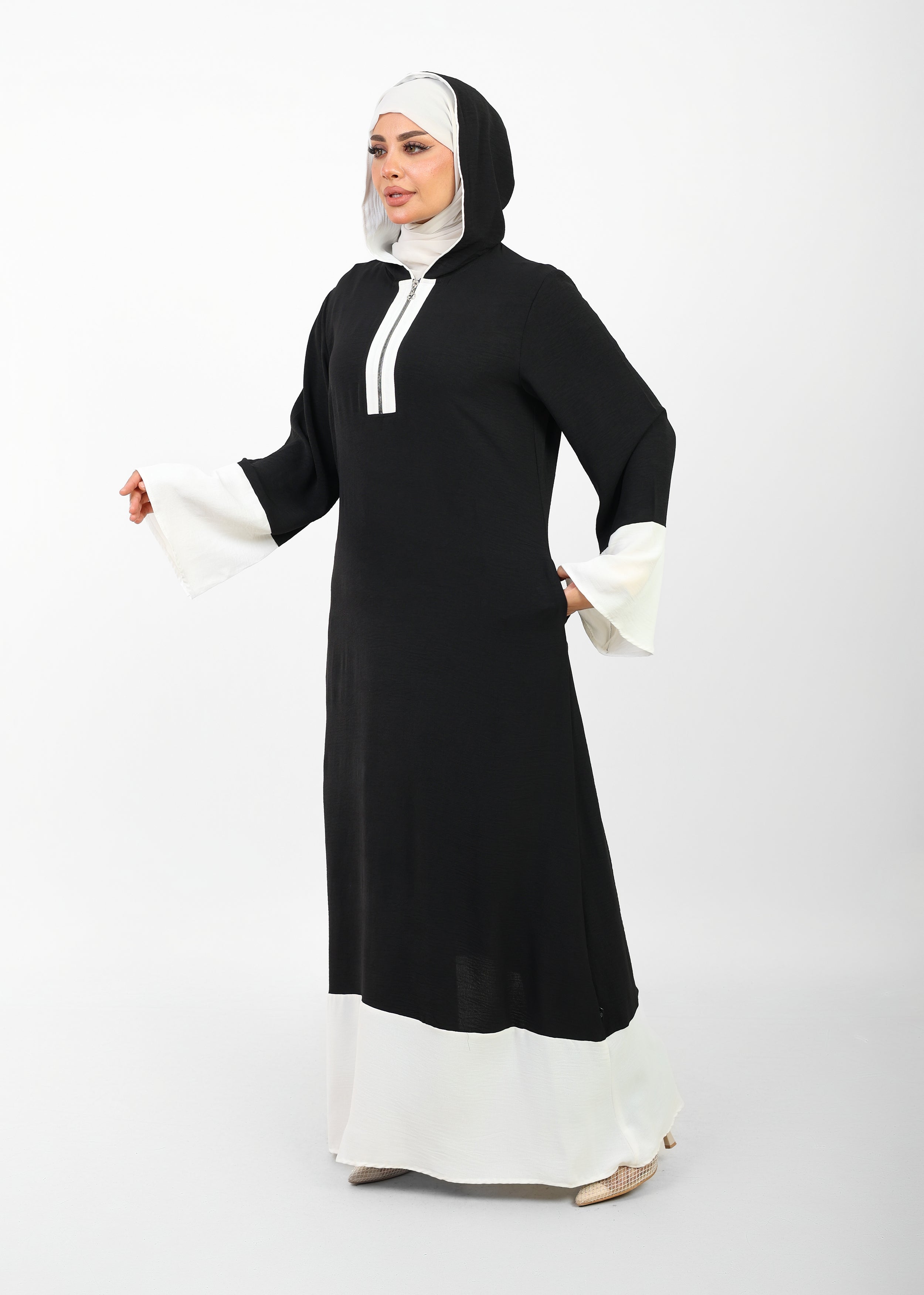 Robe Folla Longue – Tissu Turc CY Bicolore