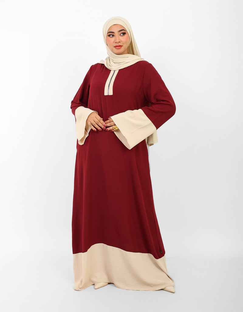 Robe Folla Longue – Tissu Turc CY Bicolore