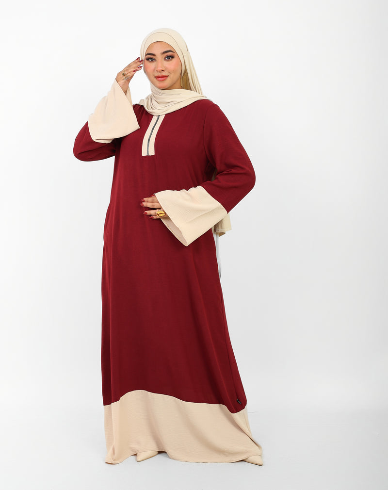Robe Folla Longue – Tissu Turc CY Bicolore