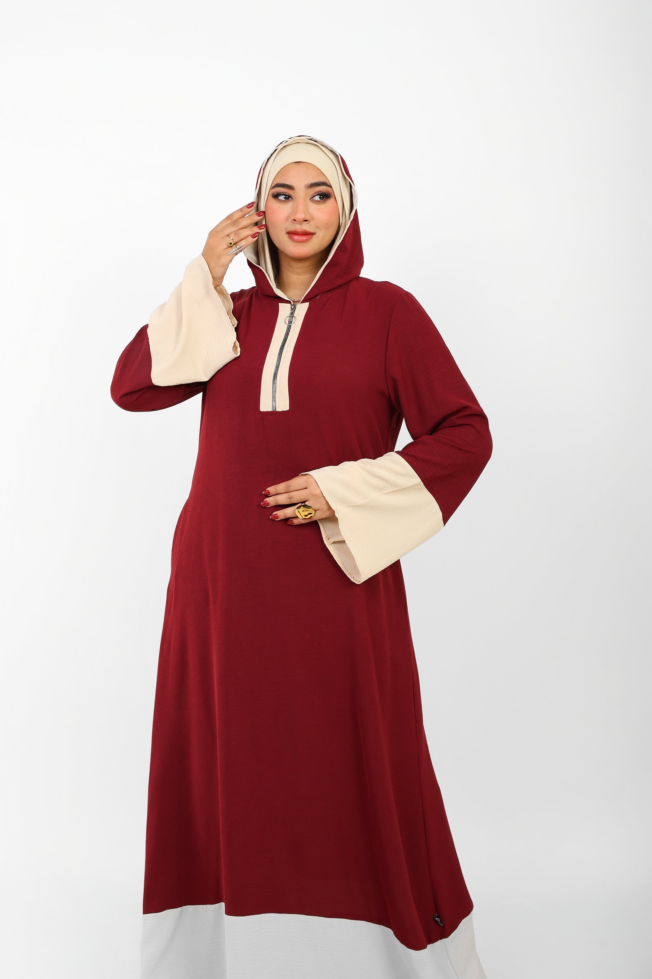Robe Folla Longue – Tissu Turc CY Bicolore