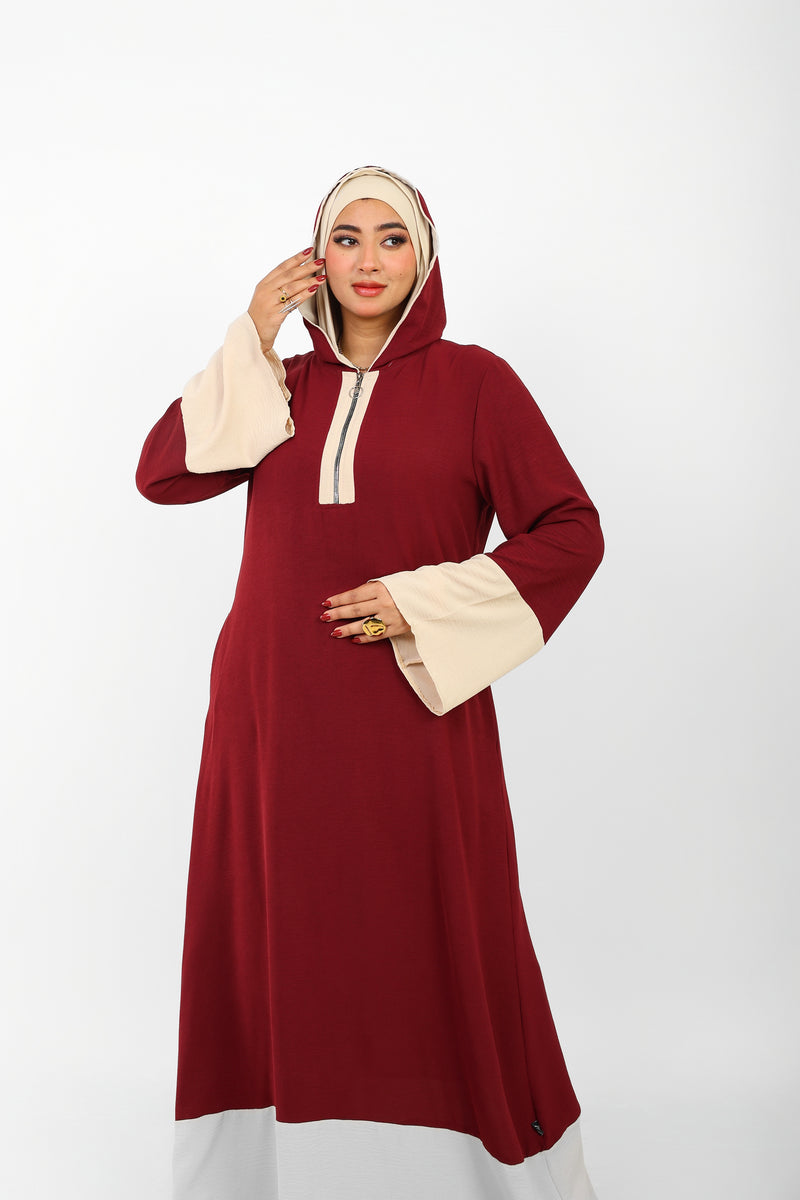 Robe Folla Longue – Tissu Turc CY Bicolore