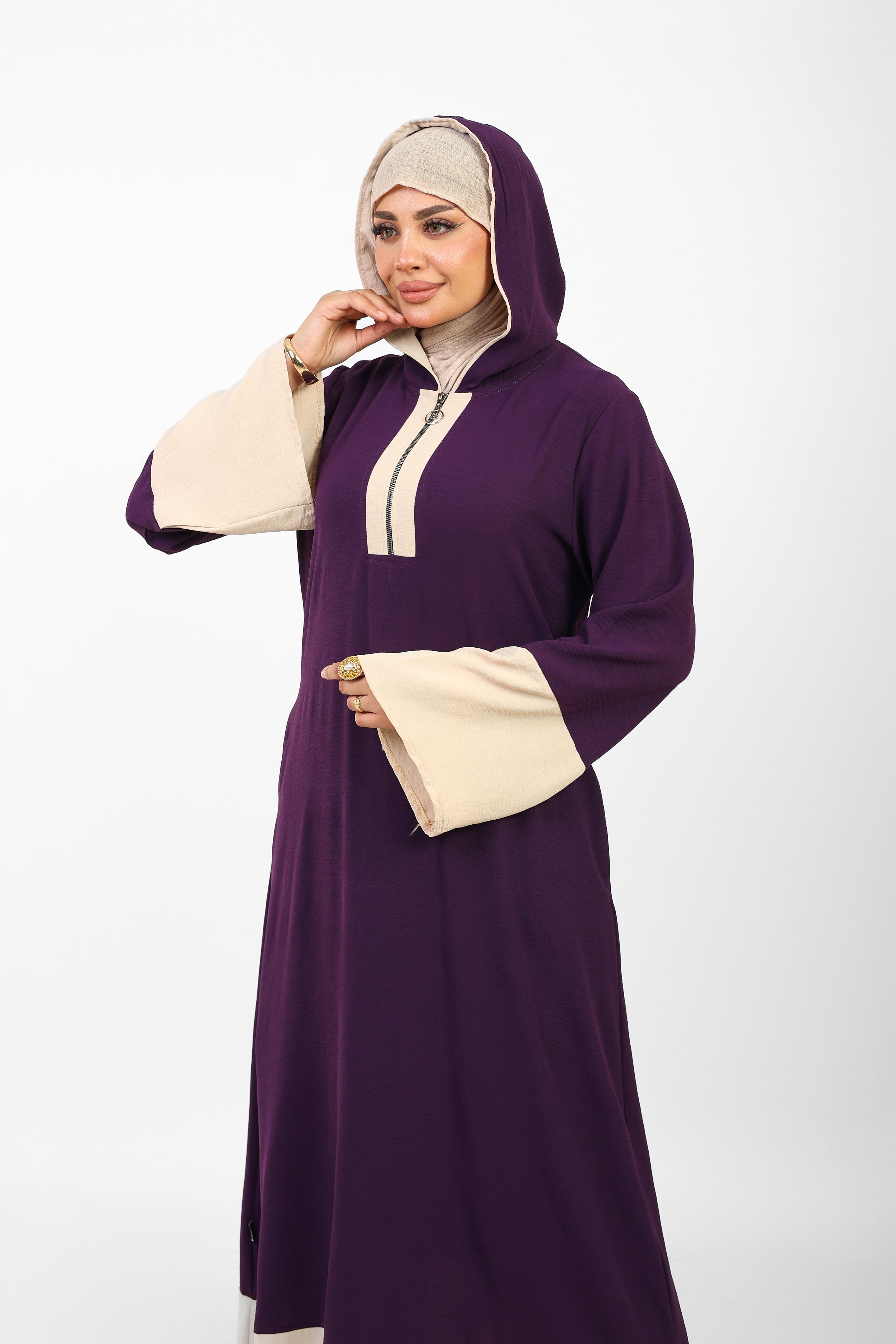 Robe Folla Longue – Tissu Turc CY Bicolore