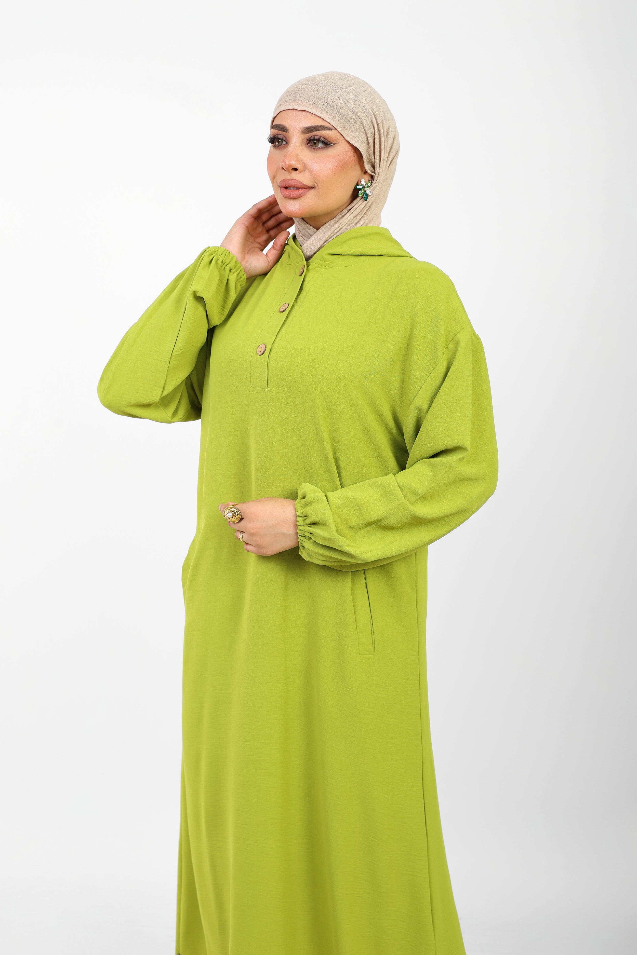 Poncho Safi Longue Femme à Capuche